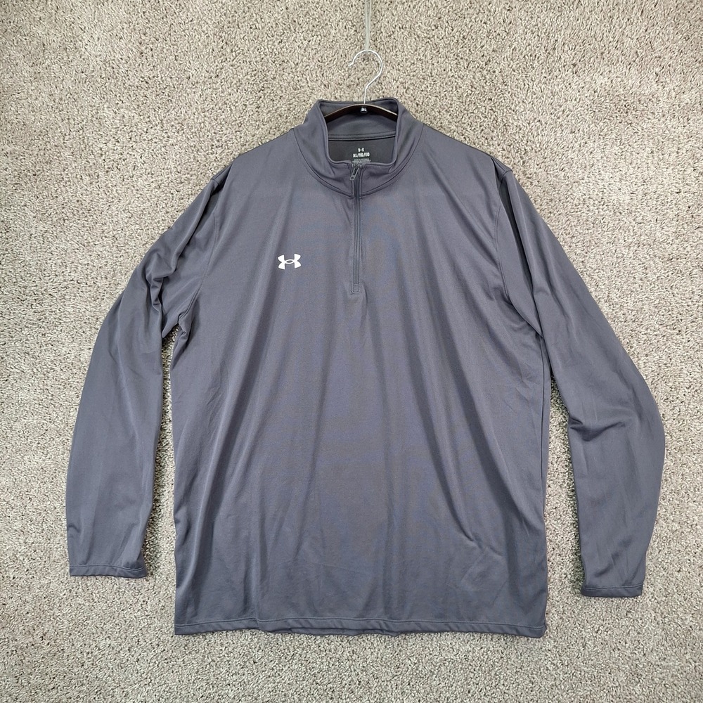 Under Armour Pullover Mens XL Gray Tech 1/4 Zip Long Sleeve Activewear Workout